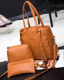 3 PCS Women PU Leather High-end Crossbody Bag Dual-use Handbags
