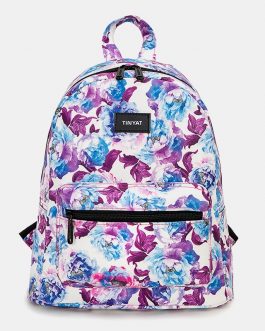 Casual Flower Printed Backpack Bag