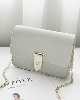 Cross Body Handbag – Pointed Strap Closure  Envelope Flap  Chain Strap