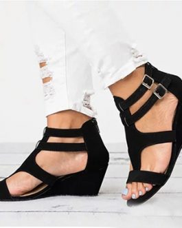 Eco-Friendly Wedges with Double Ankle Straps