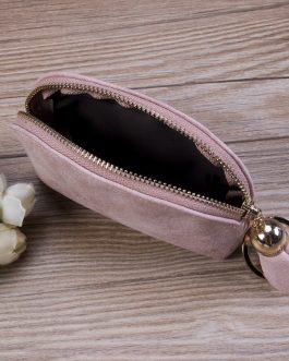 High quality Leather Sweet Zip Coin Small Wallet
