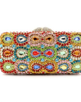 Hollow Out Crystal Clutch