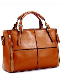 Luxury Designer Split Leather Handbag