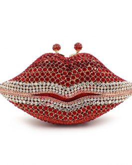 Luxury Lips Diamond Banquet Bag