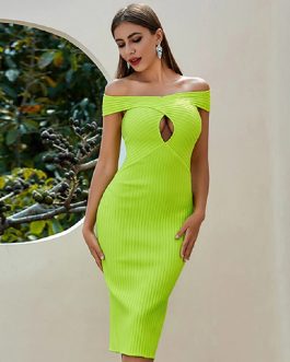 Off Shoulder Sexy Hollow Out Club Celebrity Party Dress Vestidos