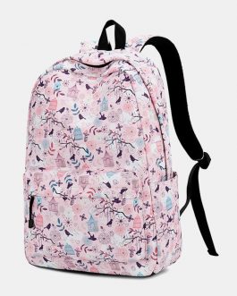 Print Waterproof Casual Backpack School Bag