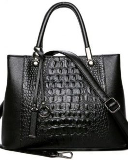 Real Leather Crocodile Pattern Shoulder Bag