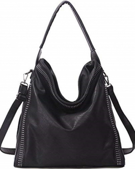 Rivet Large Capacity Handbag PU Leather Shoulder Bag