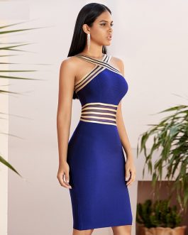 Sexy Hollow Out Bodycon Evening Runway Party Dress