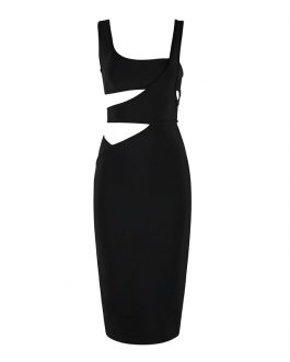 Sexy Strap Hollow Out Club Party Dress
