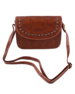 Shoulder Bag Rivet Faux Leather Square Fashion Bag For Women