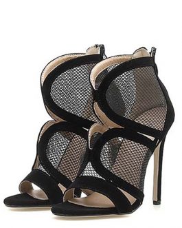 Stiletto Heel Open Toe Sandals Nets Clothes Chic Women’s Shoes