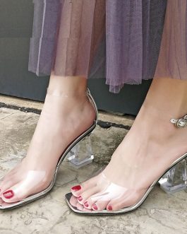 Strange Style Transparent High Heels Sandals