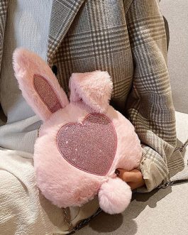 Sweet Lolita Bunny Faux Fur Cross Body Bag