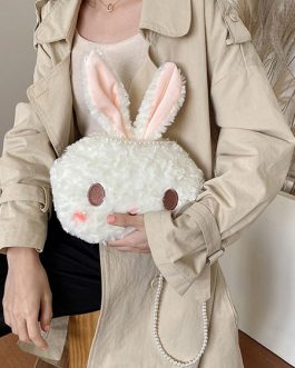 Sweet Lolita Bunny Pearls Chain Cross Body Bag