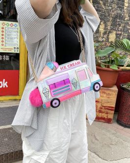 Sweet Lolita Ice Cream Car Shaped Cross Body Bag