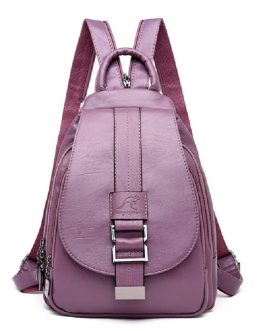 Vintage Sac a Dos Travel Leather Preppy Leather Backpacks