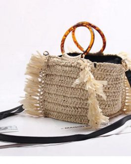 Vintage Straw Handmade Beach Casual Bag