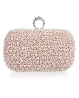 Wedding Handbag Pearls Glitter Alloy Handbag