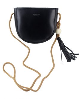Women Shoulder Bag Faux Leather Single Strap Horizontal Fashion Bag With Fringe Zipper