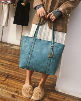 Women Tassel Large Capacity Tote Handbags Shoulder Bags