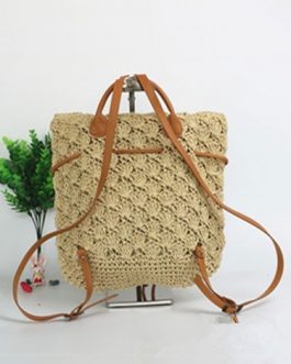 Women’s Beach Backpack Crochet Drawstring Bags